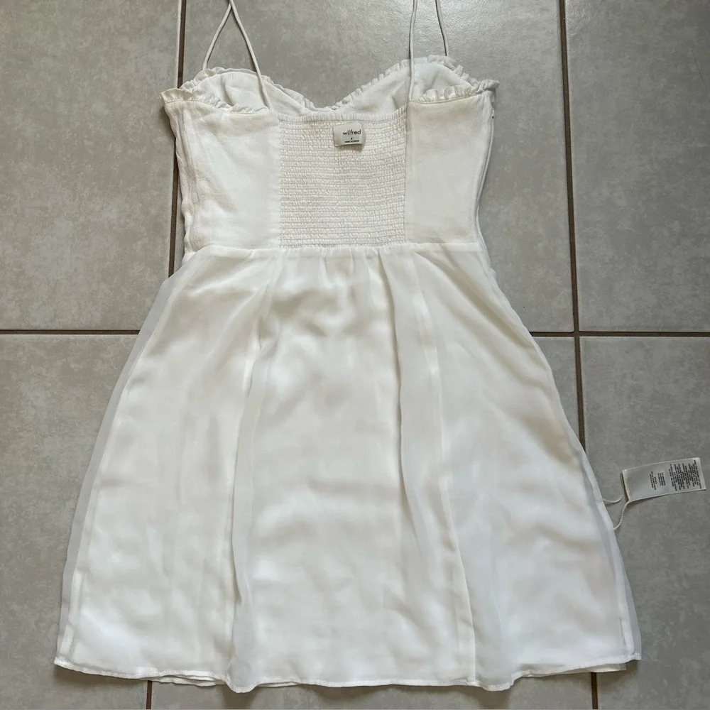 Wilfred Fable Linen Dress in matte pearl size 4 - Picture 10 of 11